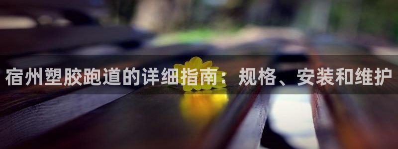 红足一1世手机皇冠：宿州塑胶跑道的详细指南：规格、安装和维护
